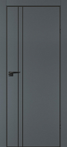 Товар Межкомнатная дверь P-20  черный молдинг PET,  кромка ABS черная c 4-х ст. Графит матовый
